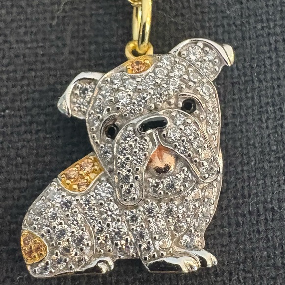 Scamper & Co English Bulldog Sterling Silver Pendant Necklace NEW & unworn - Picture 5 of 9